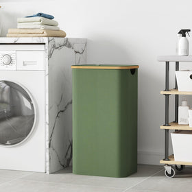 Lifewit laundry basket with lid, side view, stable carry