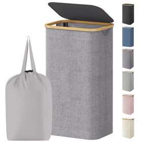 Lifewit 100L laundry basket with lid for odor control and easy laundry days.