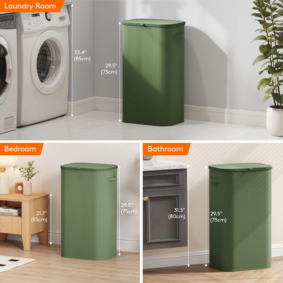 Lifewit 105L basket dimensions indicating generous capacity