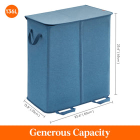 Lifewit 136-liter capacity accommodates multiple loads.