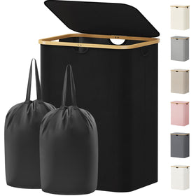 Lifewit 150L laundry basket with lid keeps laundry tidy.