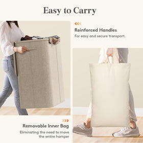Lifewit laundry hamper in a dorm room for portability