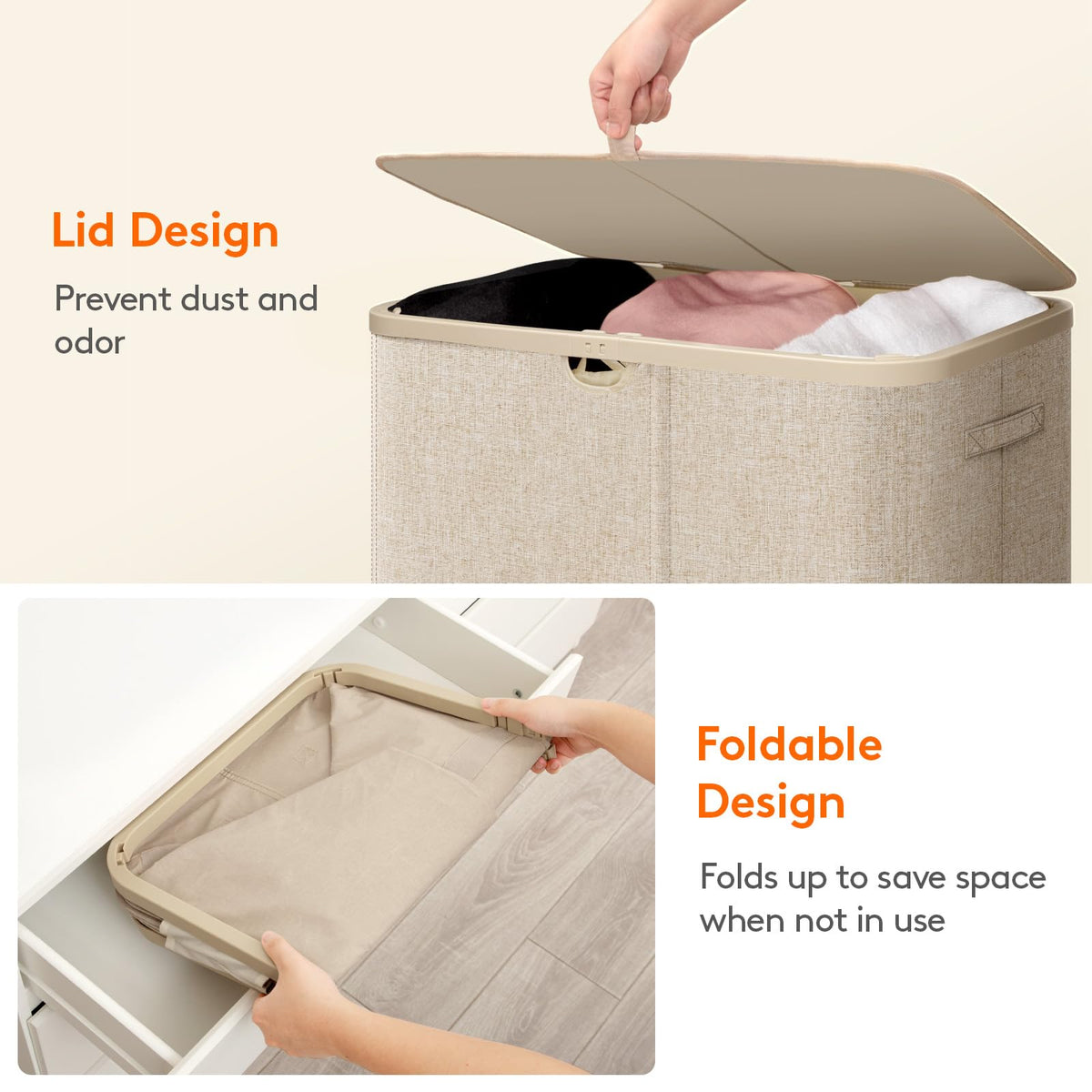 Lifewit removable inner bags for sorting clothes