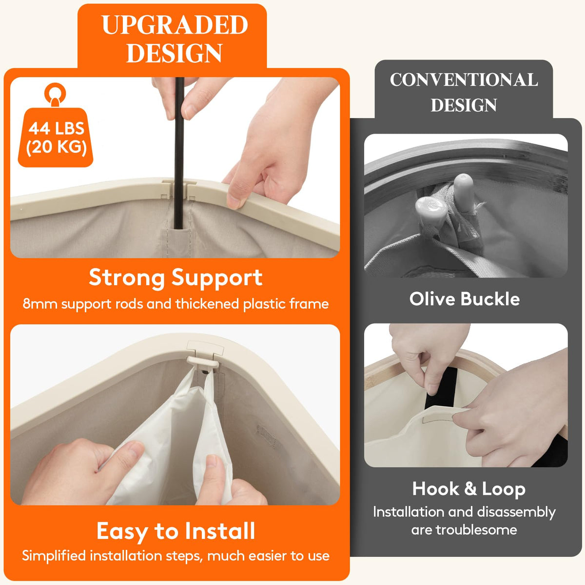 Lifewit beige fabric with side handles for easy transport