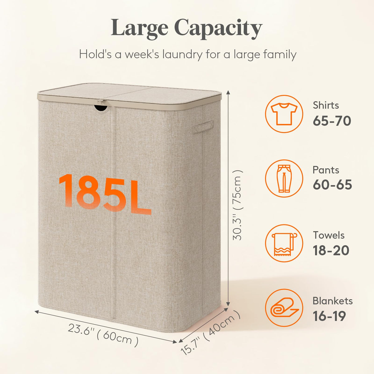 Lifewit three-bag system for ready pre-sorting before washing