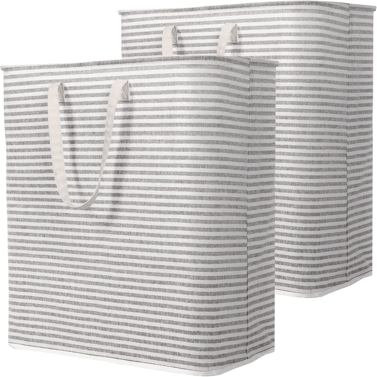 Lifewit 2-pack 100L laundry baskets, top view, spacious for two loads