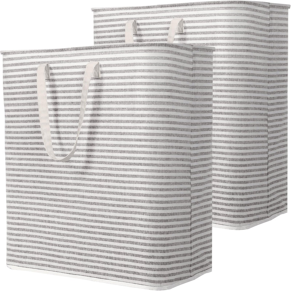 Lifewit 2-pack 100L laundry baskets, top view, spacious for two loads