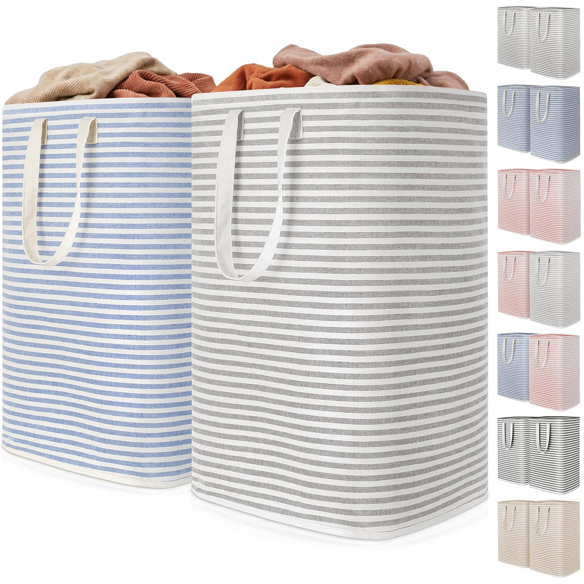 Lifewit 2-pack laundry baskets with upright frame for stable daily use