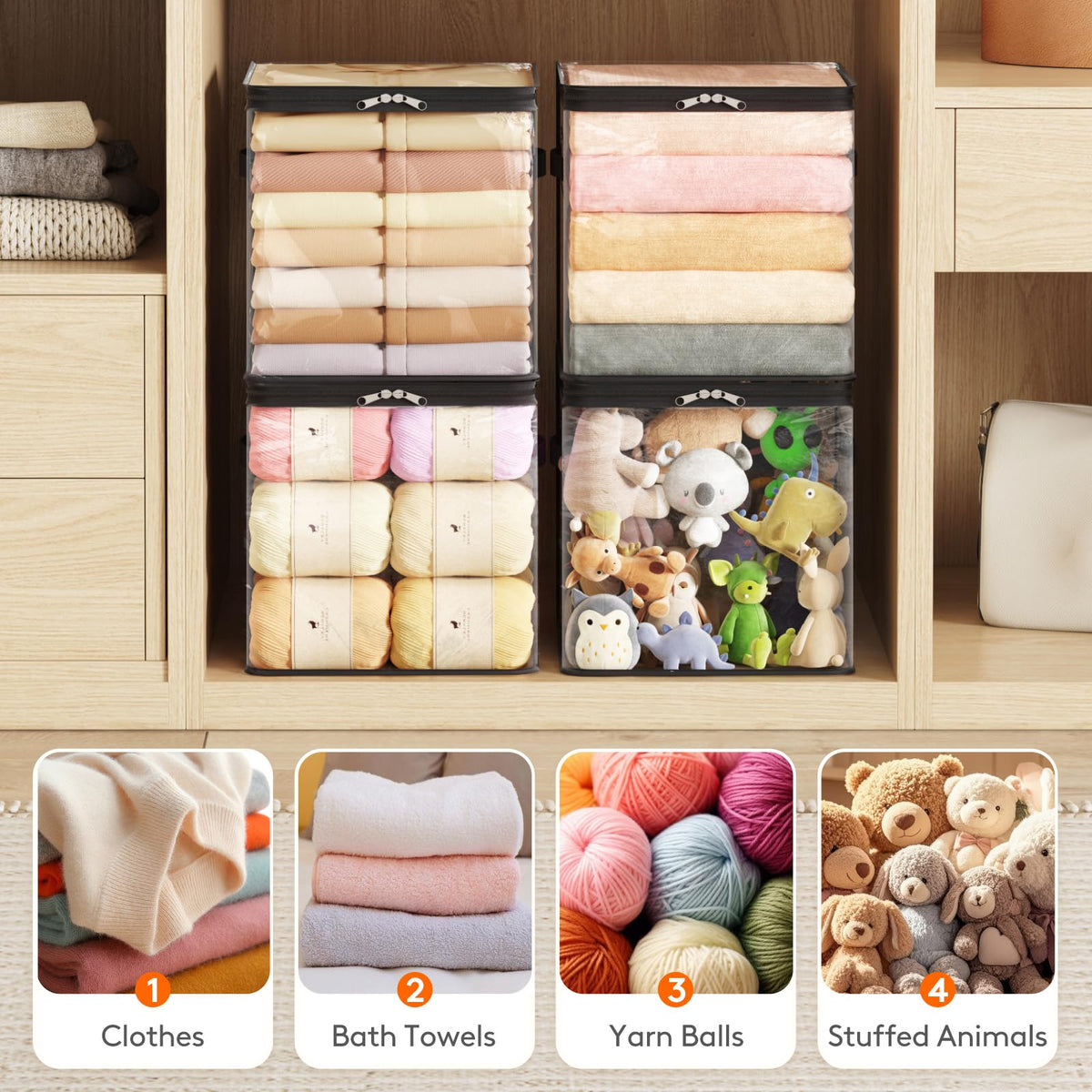 Lifewit 360-degree visibility helps find items quickly.