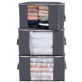 Lifewit 3-pack 90L storage bin with lid for easy closet organization.