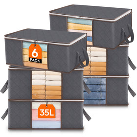 Lifewit 6-pack clothes storage bag foldable design for easy organization