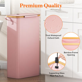 Lifewit pink long-handle design for effortless carrying to laundry