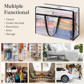Lifewit 8-pack clear bags simplify seasonal storage and moving tasks.