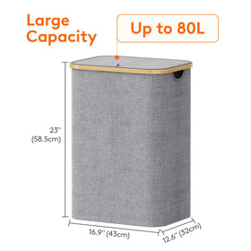 Lifewit 80L basket showing high capacity for multiple loads.