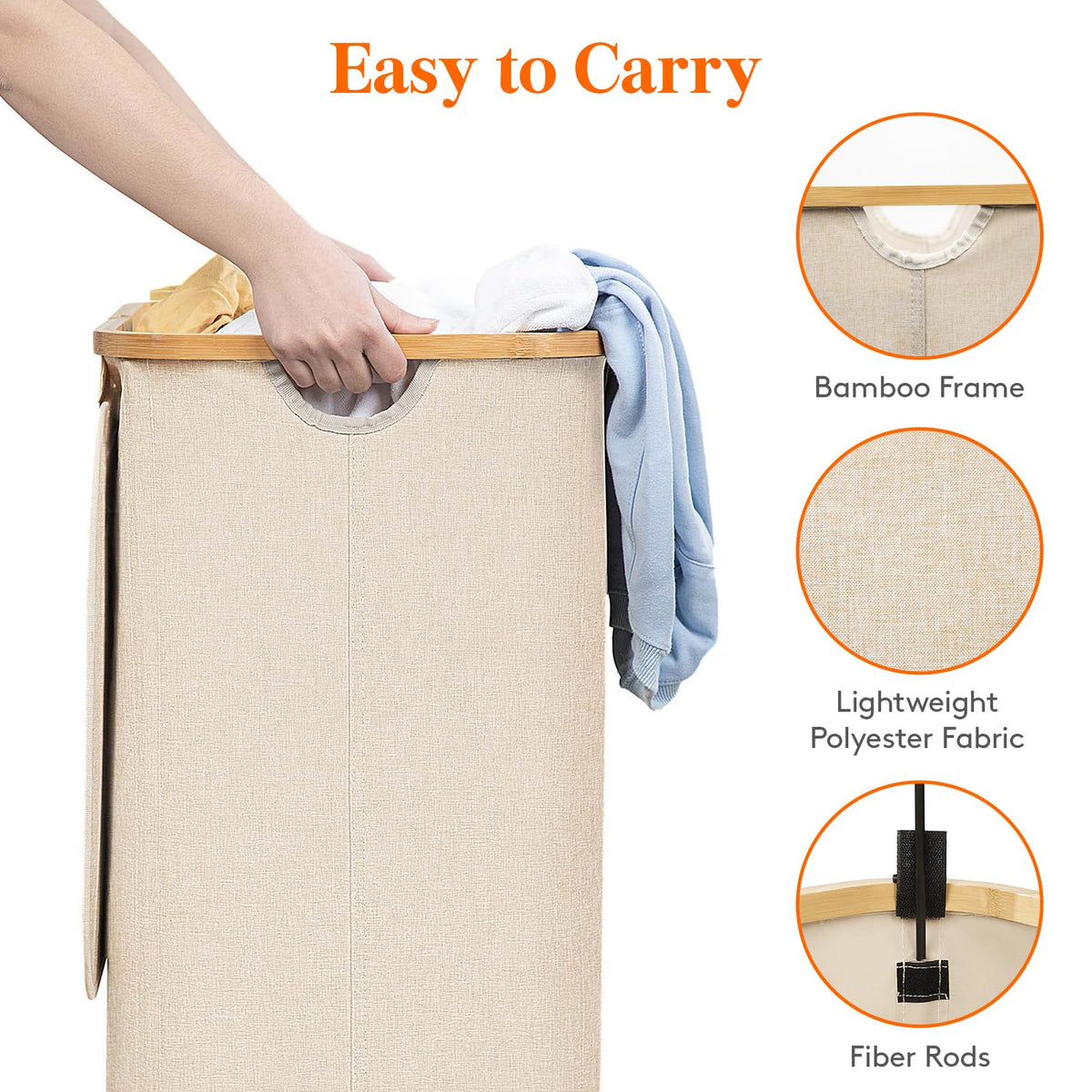 Two handles provide a secure grip for moving between rooms.