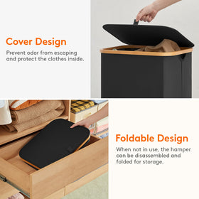 Lifewit 80L lid cover reduces spread of odors in busy laundry areas