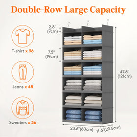 Lifewit anti-drop front-baffle keeps clothes neatly contained in each compartment.