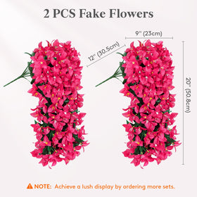 Lifewit artificial bougainvillea flower in hot pink, outdoor-friendly bloom stays vibrant year-round.