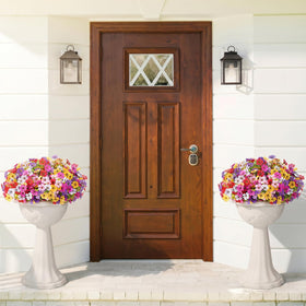 Lifewit pink outdoor daisy bundle brightens entryways and garden boxes.