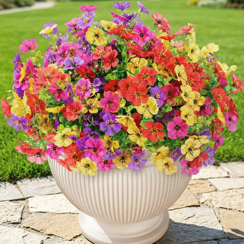 Lifewit artificial outdoor daisies in a 12-bundle set for year-round color.