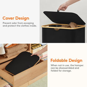 Lifewit bedroom laundry bin fits any decor.
