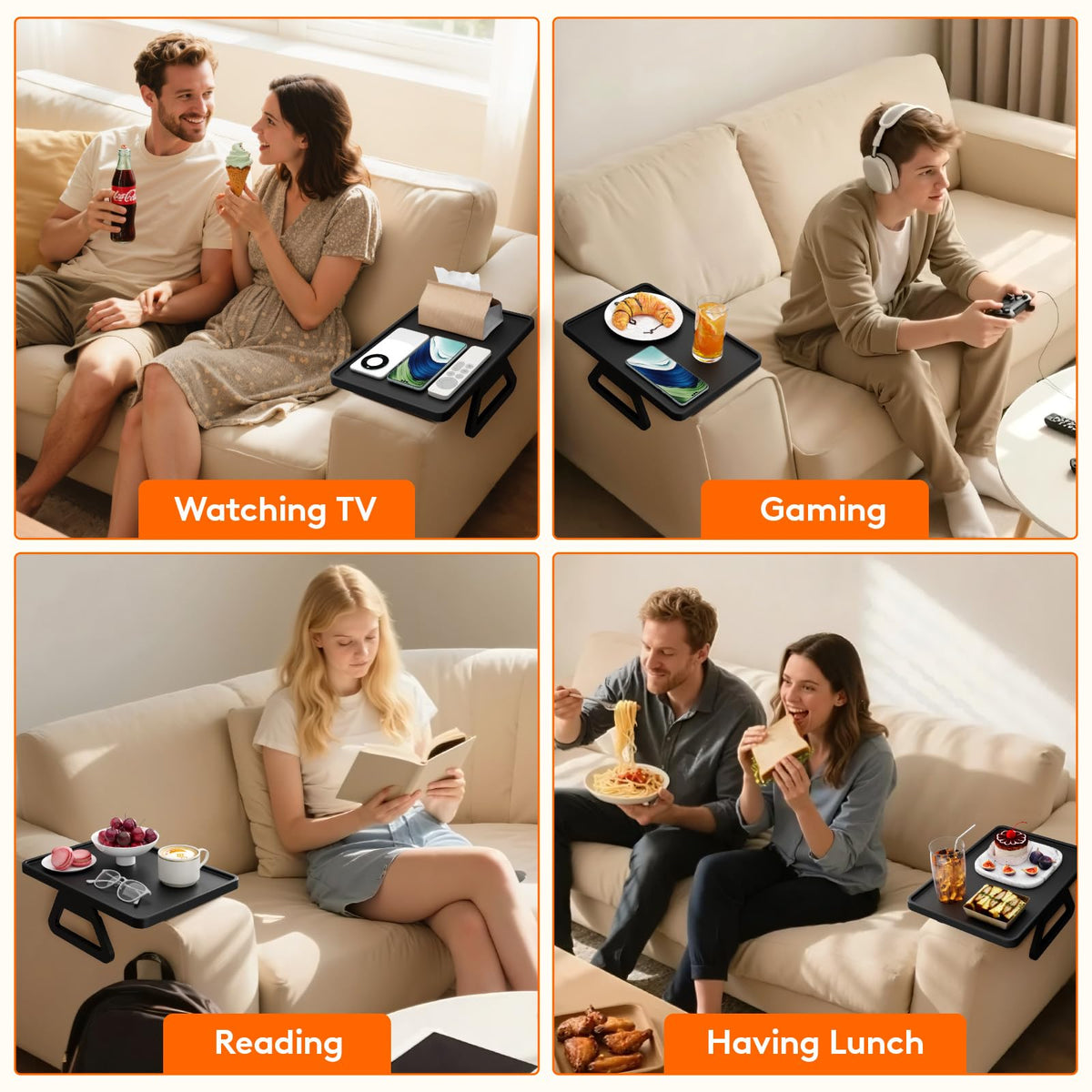 Lifewit sleek black design complements modern living room decor.