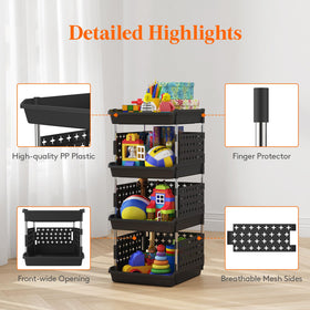 Lifewit black PP plastic finish easy to wipe