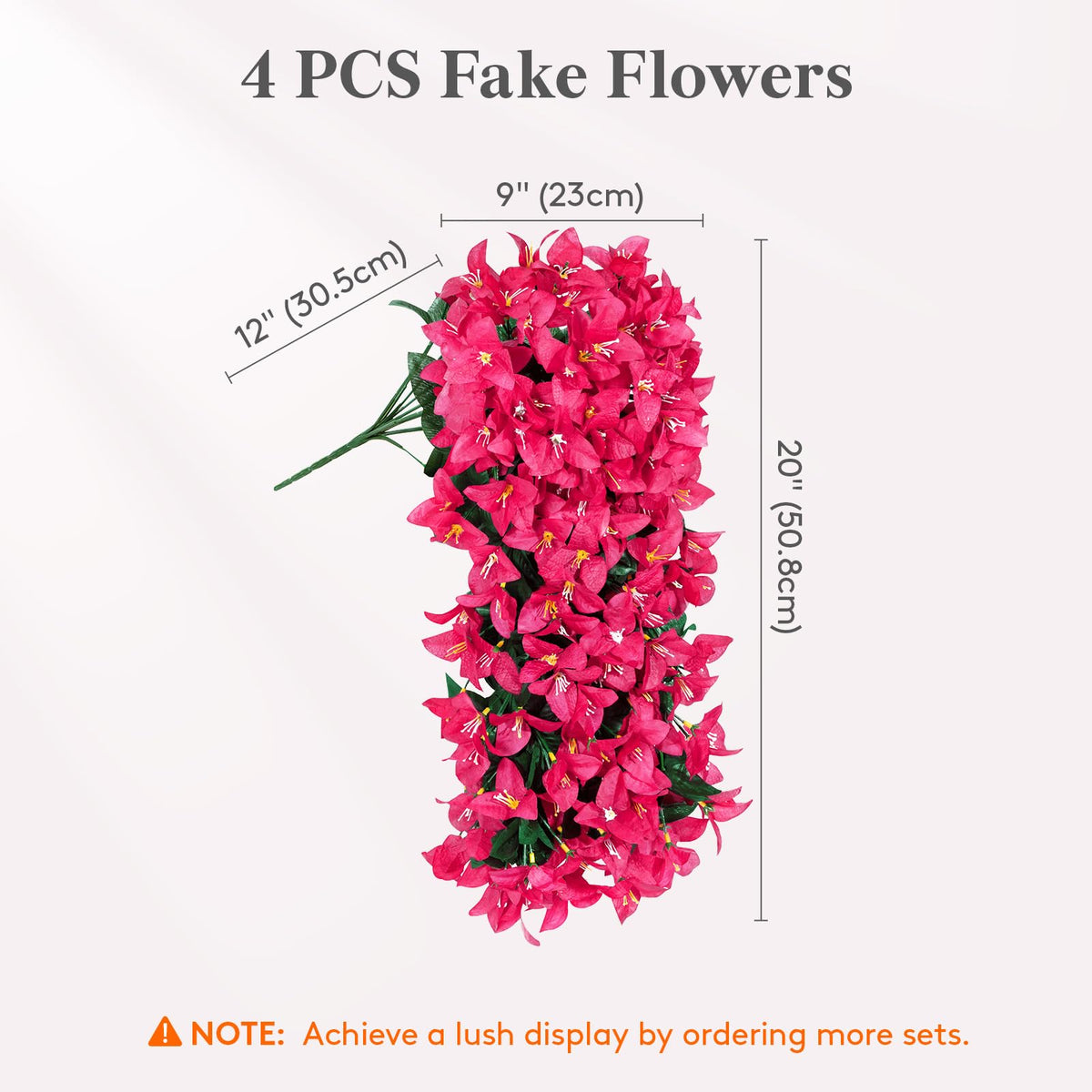 Lifewit artificial bougainvillea vines offer sun-safe porch decor.