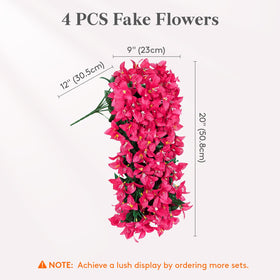 Lifewit artificial bougainvillea vines offer sun-safe porch decor.