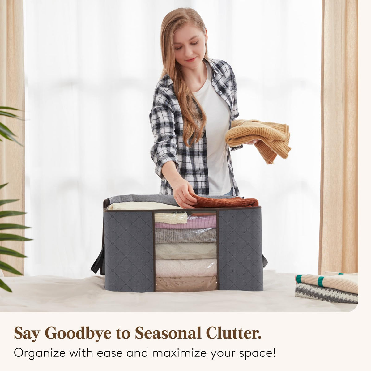 Lifewit breathable odorless fabric keeps stored items fresh.