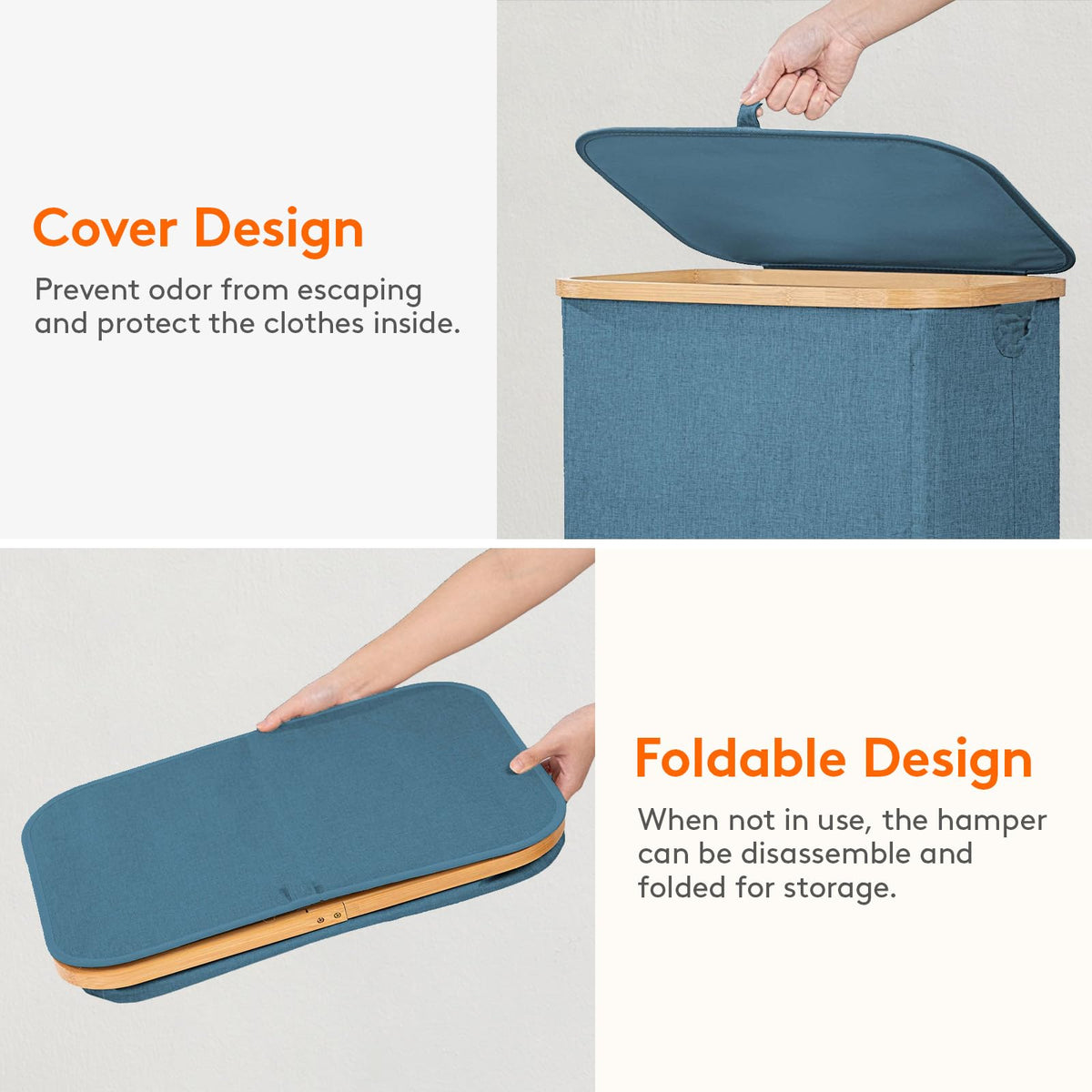Lifewit breathable polyester keeps basket lightweight yet durable