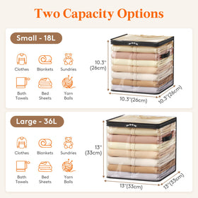 Lifewit clear bags 36L pack provide spacious storage with visible contents.