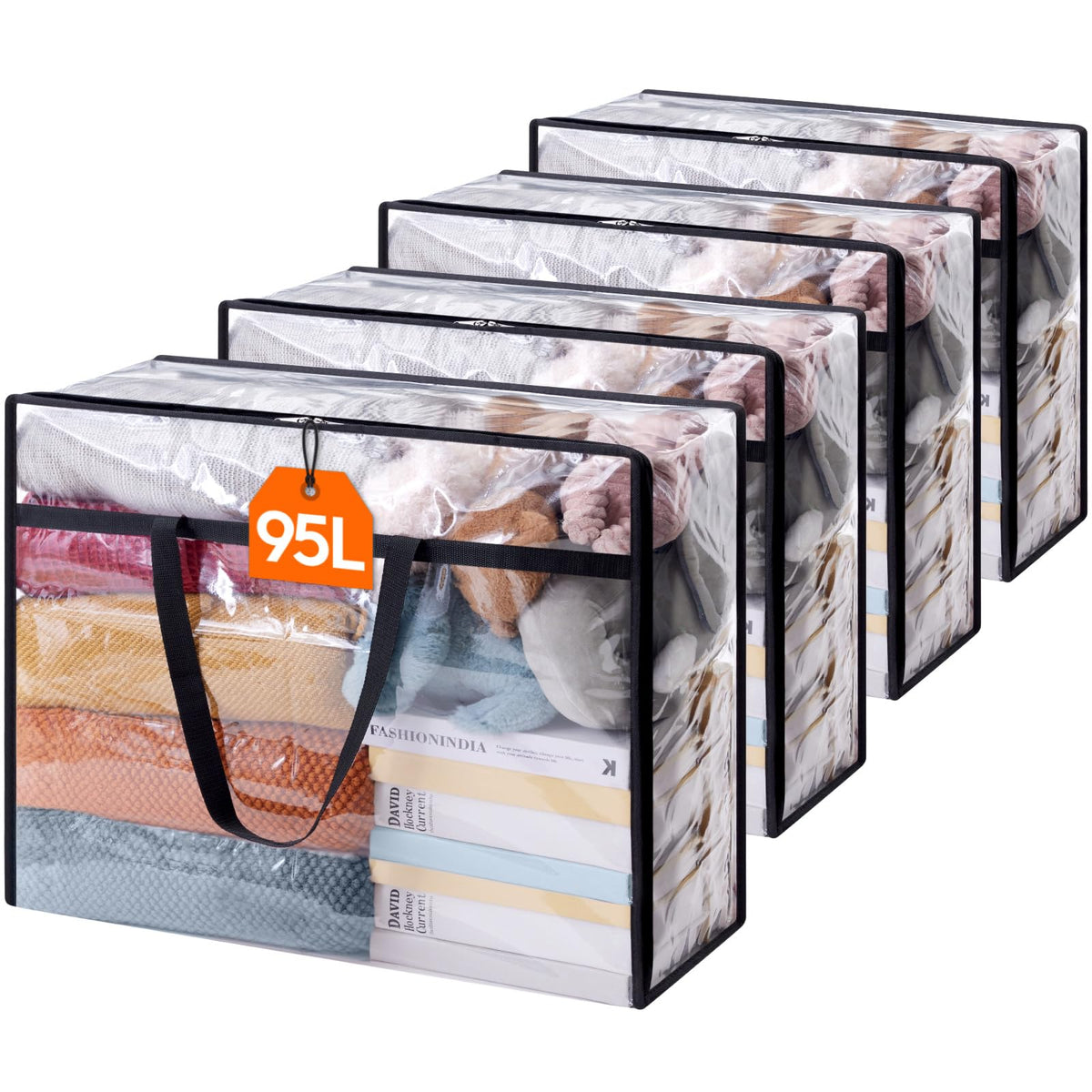 Lifewit clear bags 4-pack offer easy packing with visible contents.