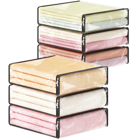 Lifewit clear storage bags with zipper offer quick visibility for clothing.