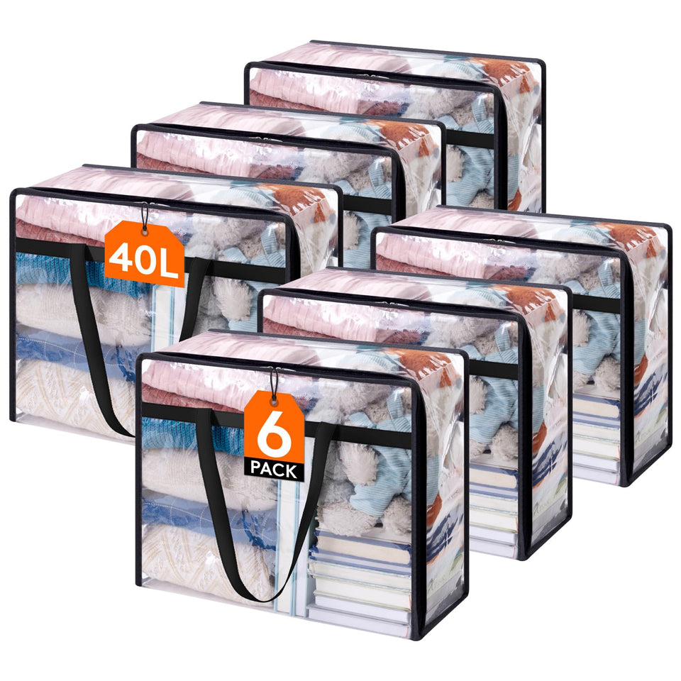 Lifewit clear clothes storage bags for quick visibility of contents