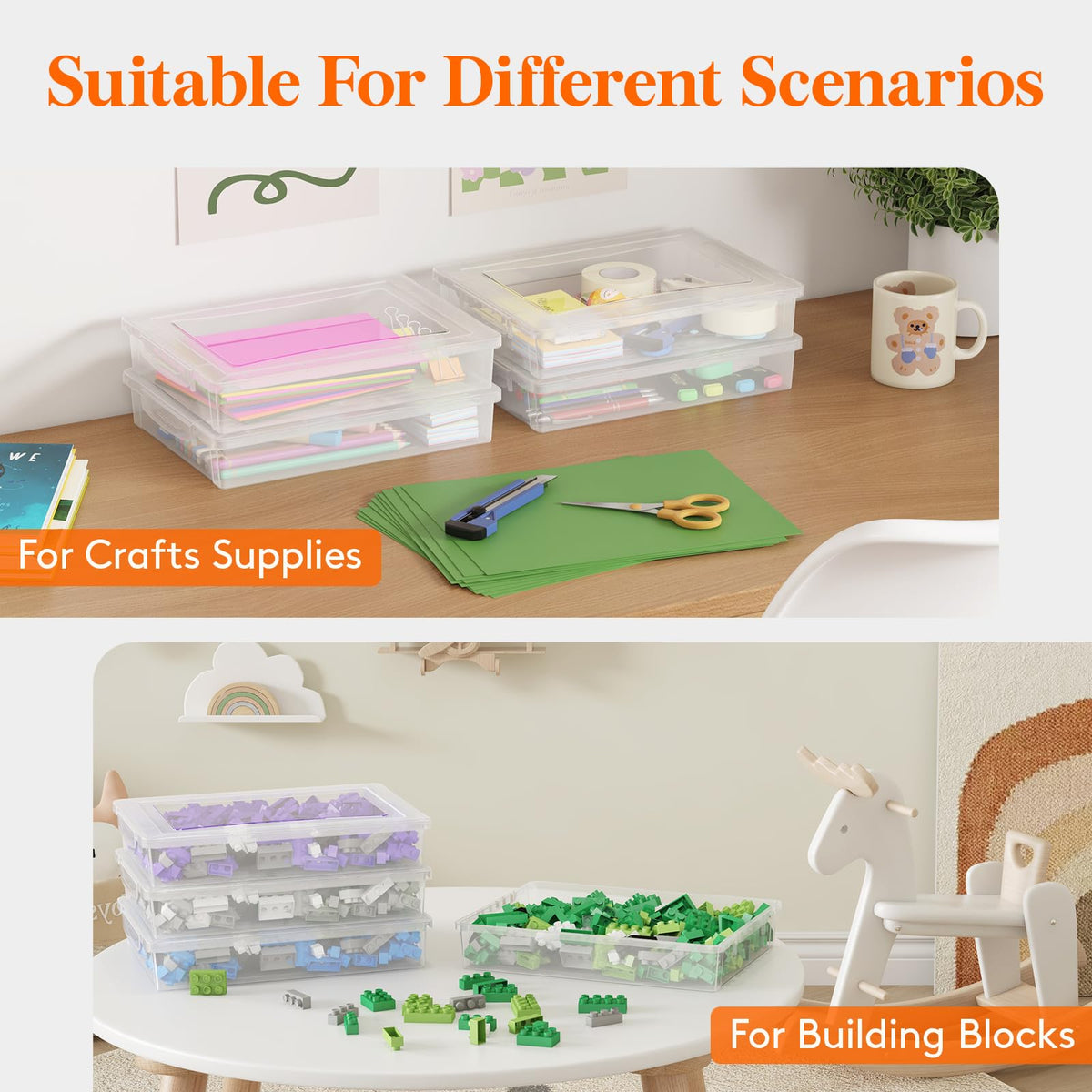 Lifewit clear document storage box for easy home organization