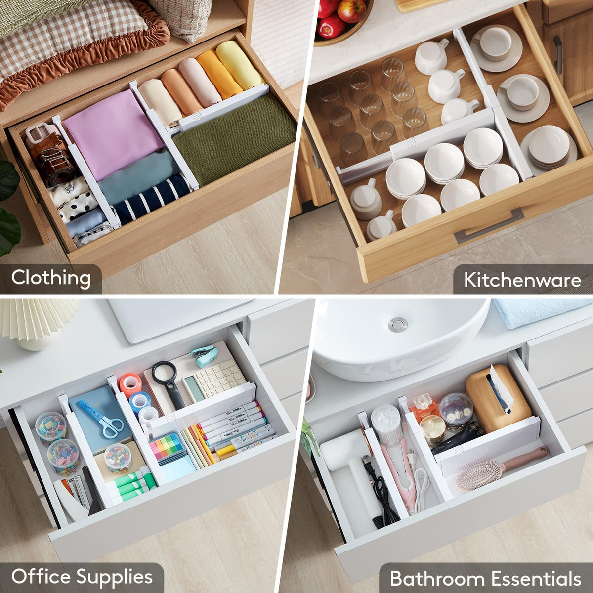 Lifewit clothes drawer setup streamlines wardrobe organization.