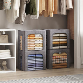 Lifewit front-access bin lets you retrieve items from bottom layer.