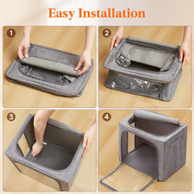Lifewit fold-down frame compresses for compact storage.
