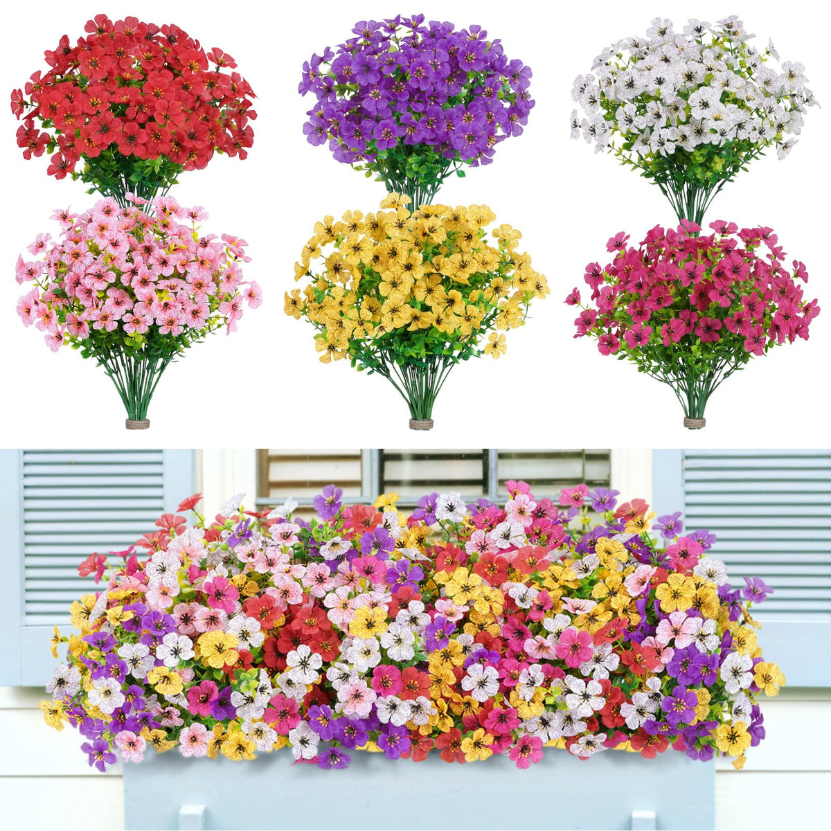 Lifewit daisies 24-bundle outdoor set adds vibrant color to any space.