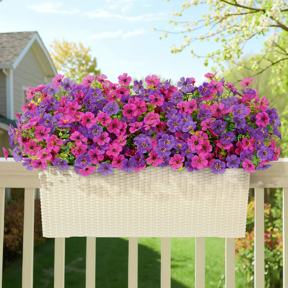 Lifewit artificial daisies in a vase showcase versatile indoor or outdoor decor.