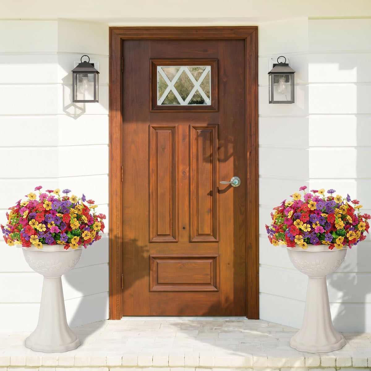 Lifewit daisy branches allow easy arrangement for porch and windowsills.