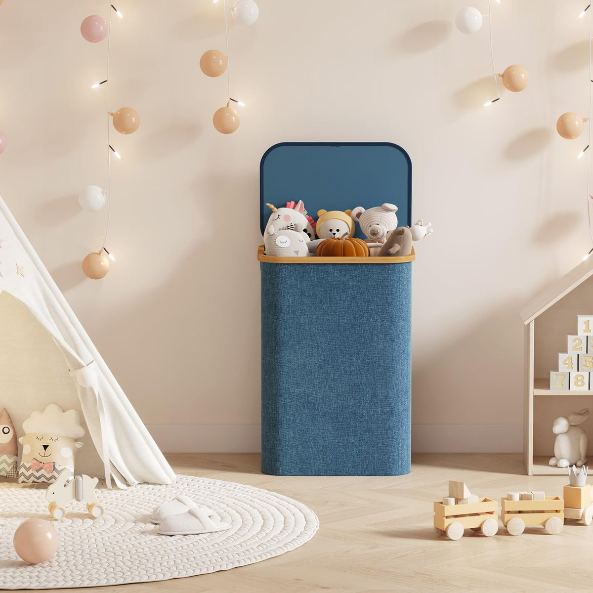 Lifewit dark blue finish fits any home decor.