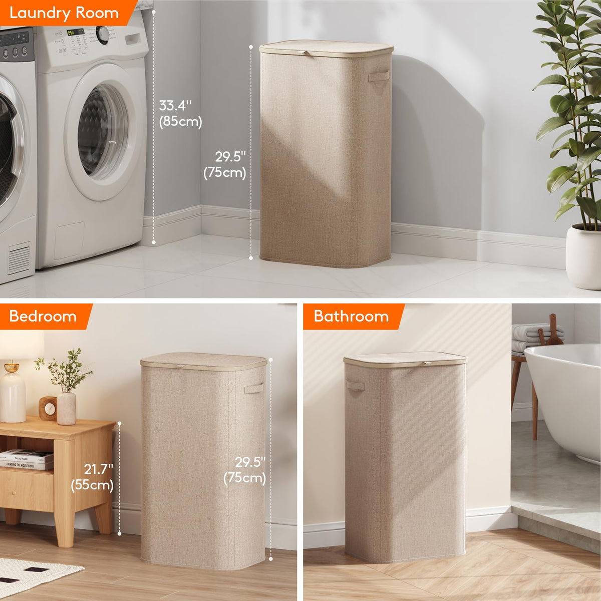 Lifewit dimensions 16.9 by 13 by 29.5 inches fit standard spaces.