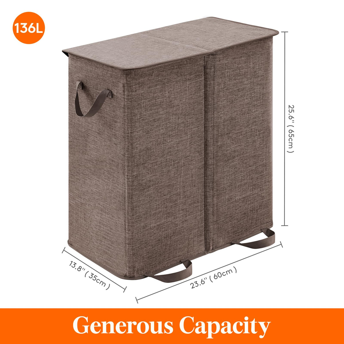 Lifewit dimensions 60cm x 65cm fit spacious laundry spaces.
