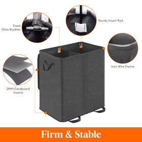 Lifewit hamper with removable bags ready for easy laundry transfer.
