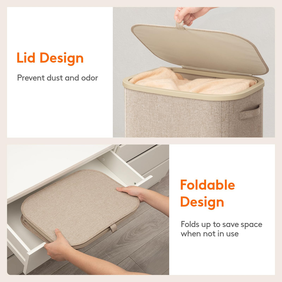 Lifewit basket features sturdy dual side handles for easy transport.