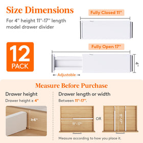 Lifewit drawer divider easy install for quick setup and secure upright fit.