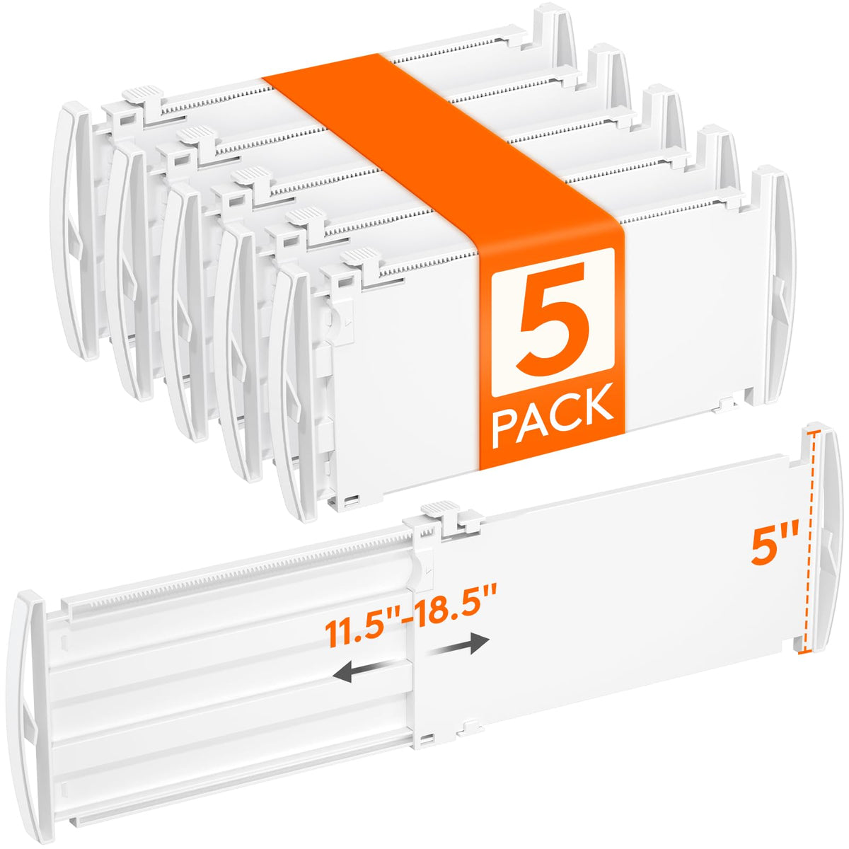Lifewit drawer dividers assembled in a drawer showing customizable organization