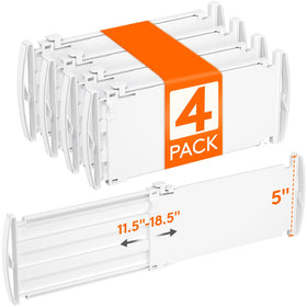 Lifewit drawer dividers extendable length for flexible drawer storage.